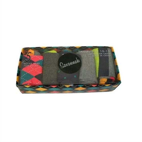 ❤️🔥 2 For $30 ❤️🔥 Savannah - (x5 Pack) Mens Luxury Sock Set (Size 10-13) - Picture 2 of 6